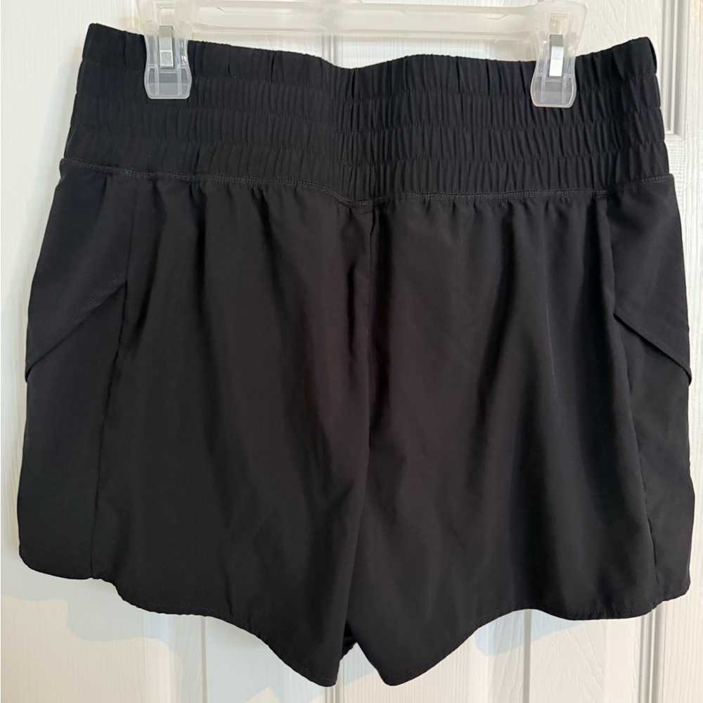 High waisted workout shorts.